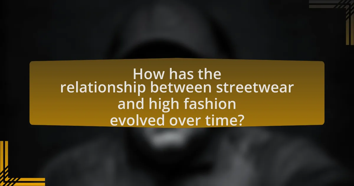 How has the relationship between streetwear and high fashion evolved over time?