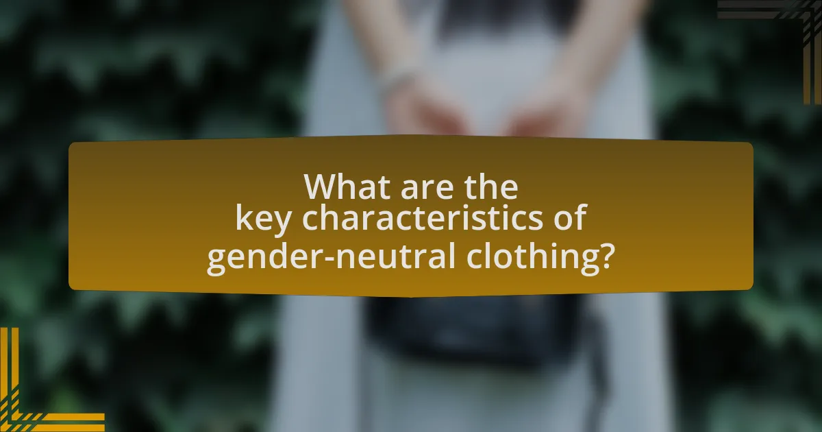 What are the key characteristics of gender-neutral clothing?